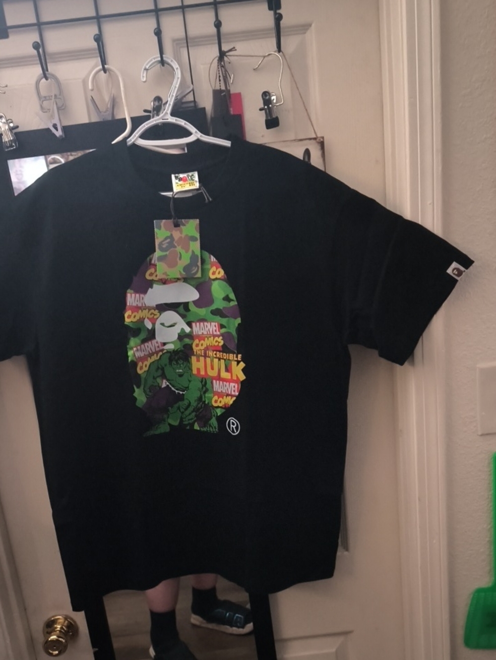 A Bathing Ape x Marvel Black Hulk Shirt 2xL Runs Small XL